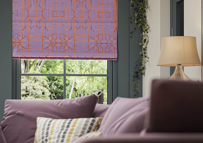Bamboo Candy, Red Lilac - Twist&Fit Roman Blind - Image 5